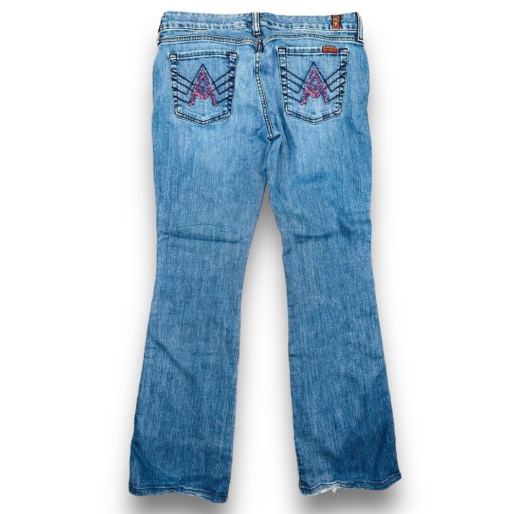 D6‎ 7FAM 7 For All Mankind A Pocket Flare Jeans Women's Y2K Size 30 Low Rise